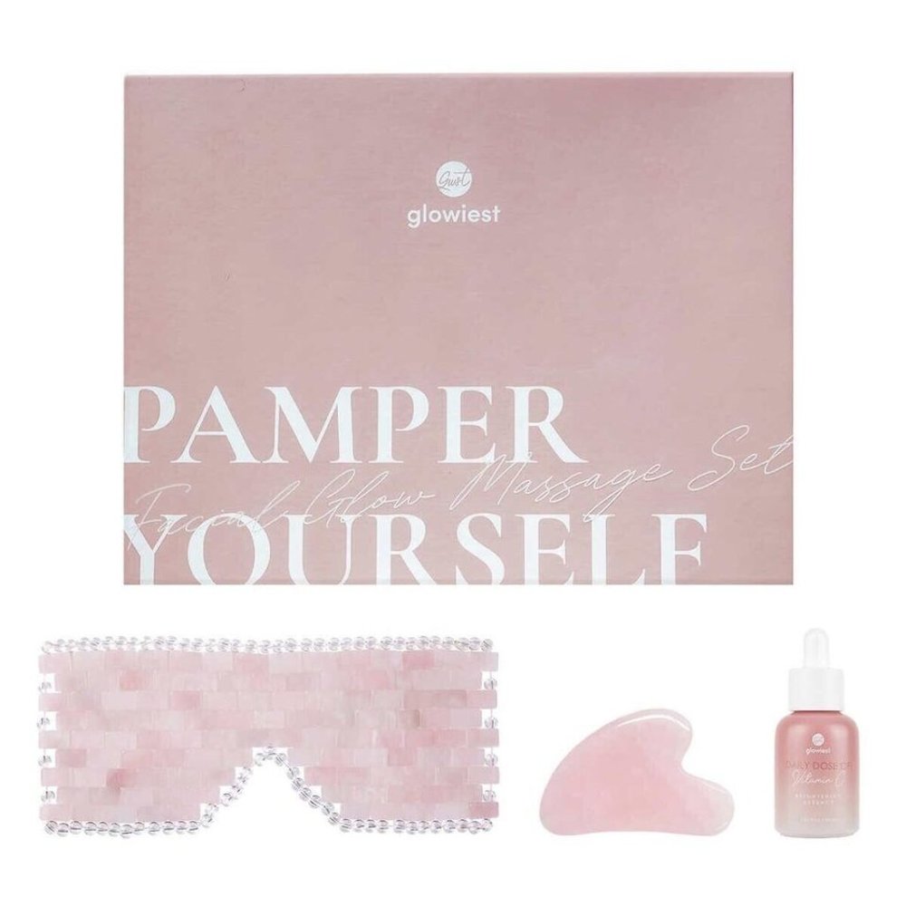 ROSE QUARTZ Facial Massage Set. Perfect Mother's Day Gift! NIB